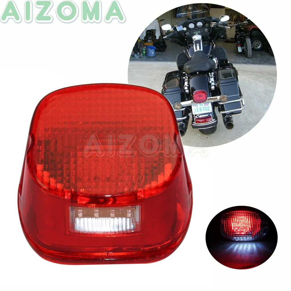 

Красный светодиодный стоп-сигнал для мотоцикла с номерным знаком, стоп-сигнал для Harley Dyna Softail Touring Road King Electra Glide 1999-2018