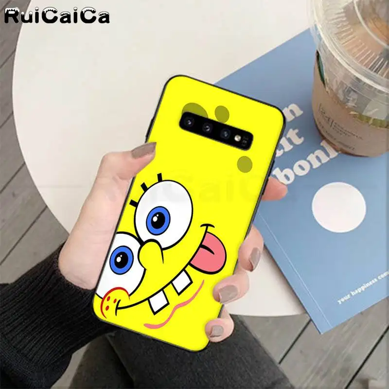 RuiCaiCa Губка Боб Квадратные Штаны чехол для телефона samsung S9 plus S5 S6 edge S7 S8 S10 E