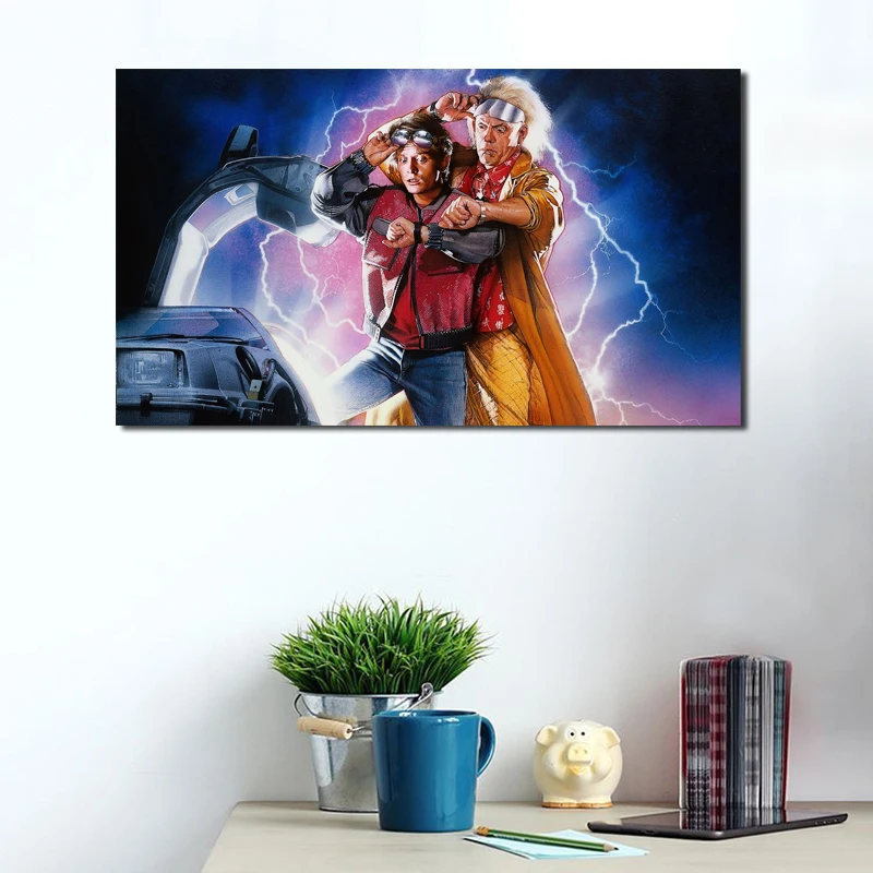 Назад будущее Часть II кино настенное Искусство Холст постер и печать холст