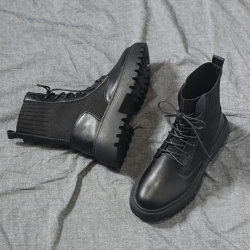 Лакированные кожаные готические черные ботинки женские пикантные Ботинки на