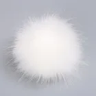 Помпоны из искусственного меха норки 10 см, помпоны с петлями, однотонные помпоны из искусственного меха, женская зимняя одежда, шапка, кепка, бини аксессуары