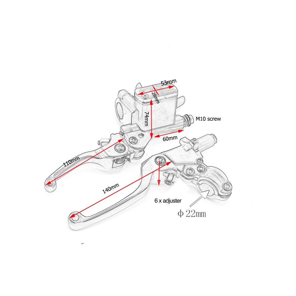 Алюминиевый складной рычаг сцепления и тормоза ZSDTRP подходит для большинства
