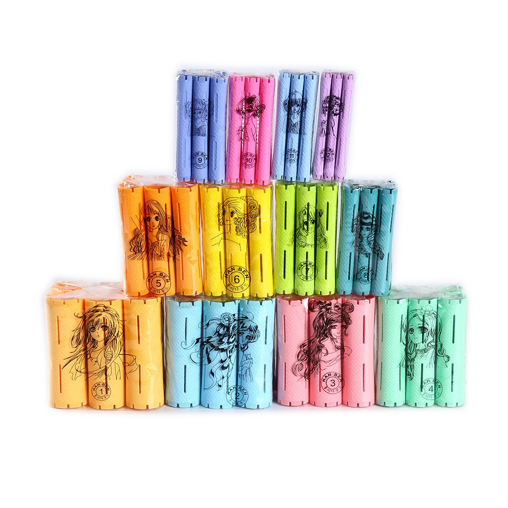 Ролики для завивки волос 6 цветов холодная завивка инструменты укладки домашний