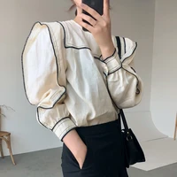 casual o neck patchwork women blouses shirts full sleeve ruffles female blouses shirts 2020 spring summer tops blusas