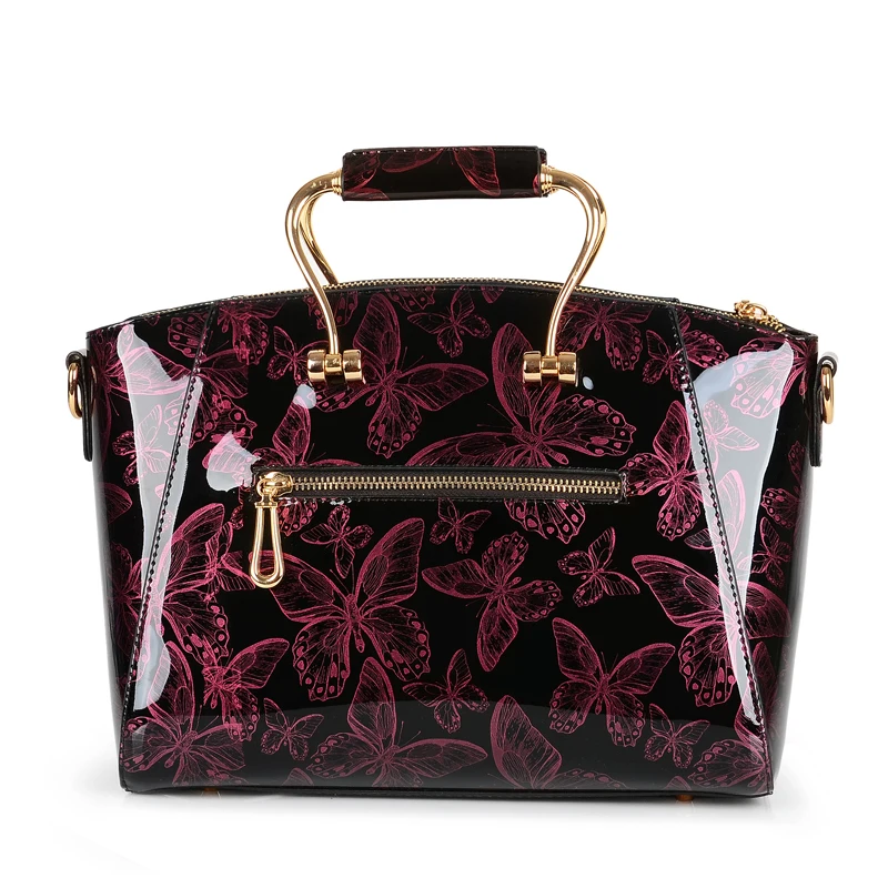 Женские кожаные сумки с принтом бабочки роскошные женские дизайнерские высокого