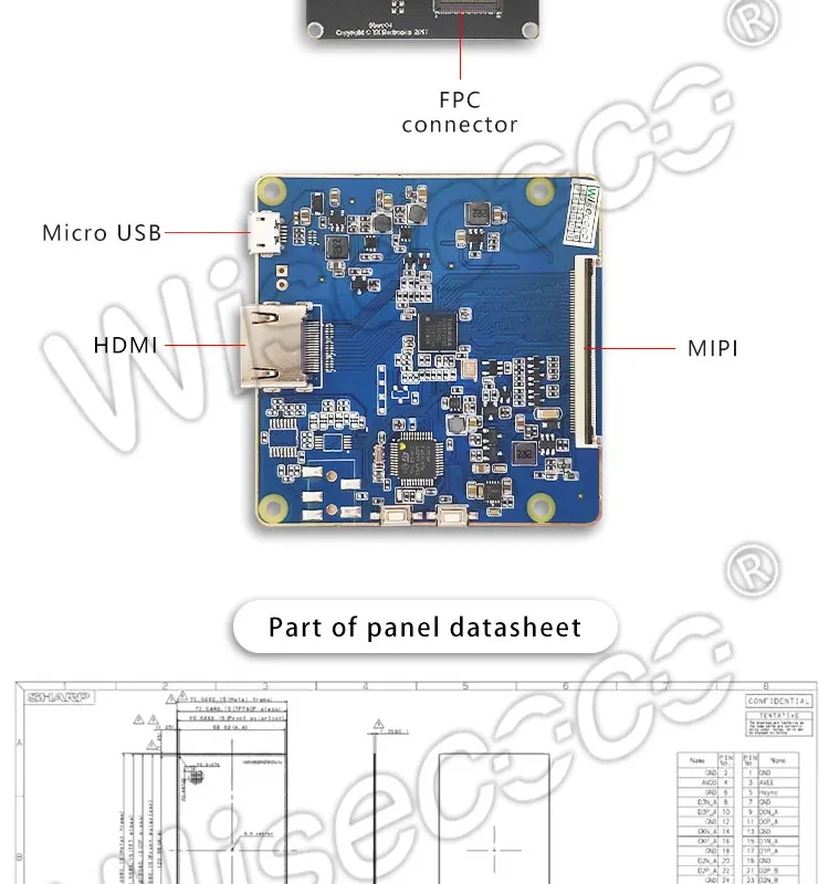 5,5 дюймов 2560*1440 2K ЖК-экран LS055R1SX04 HDMI к MIPI плата драйвера для замены для Wanhao Дубликатор 7 панель дисплея