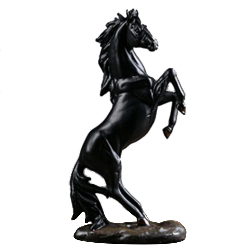 

Galloping Horse Statue for Home Decor Modern Horse Figurine Sculpture Office Decoration Crafts Black