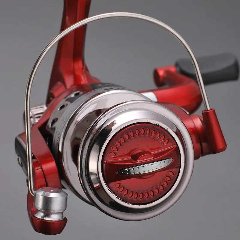 Высокопрочная пластиковая катушка для спиннинга яркая красная большая рыба 5