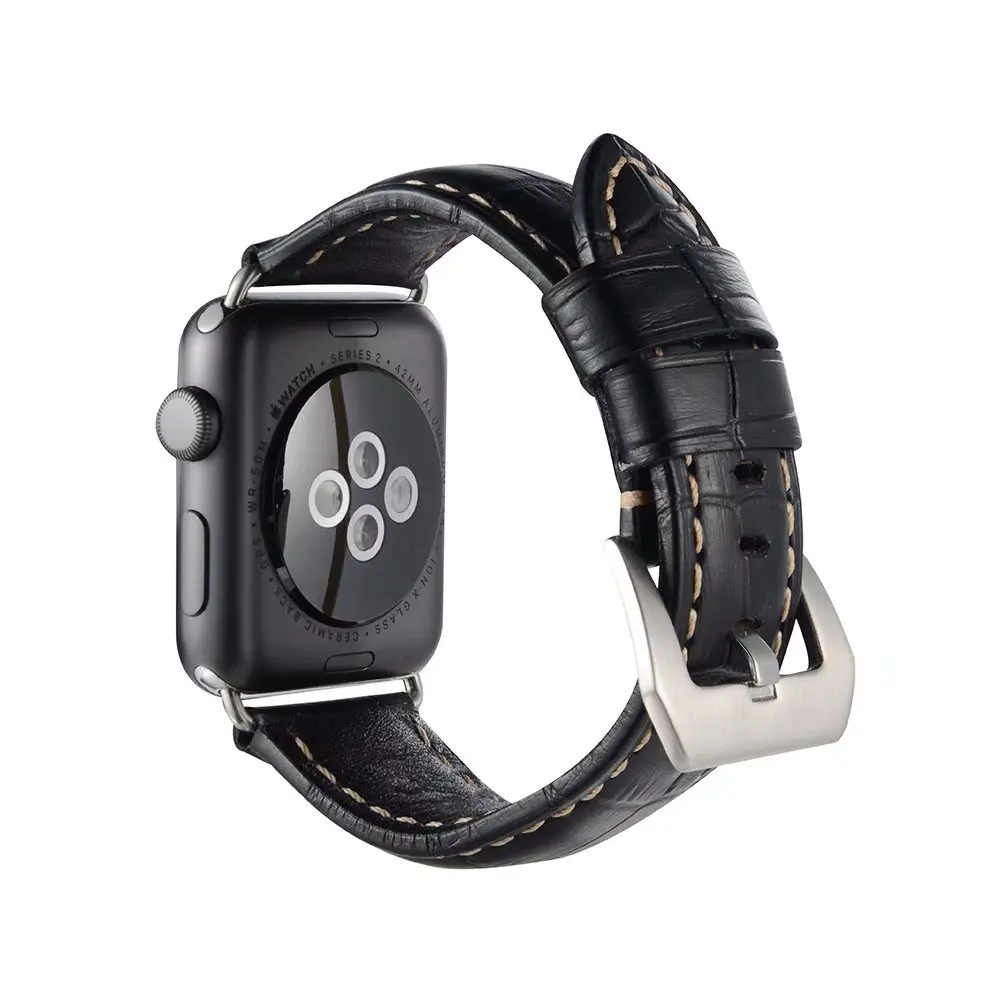 Ремешок iWatch в ретро стиле из натуральной кожи, сменный ремешок для Apple Watch, 44 мм, 42 мм, серия 3, 2, 1, спортивный ремешок iwatch 38 мм
