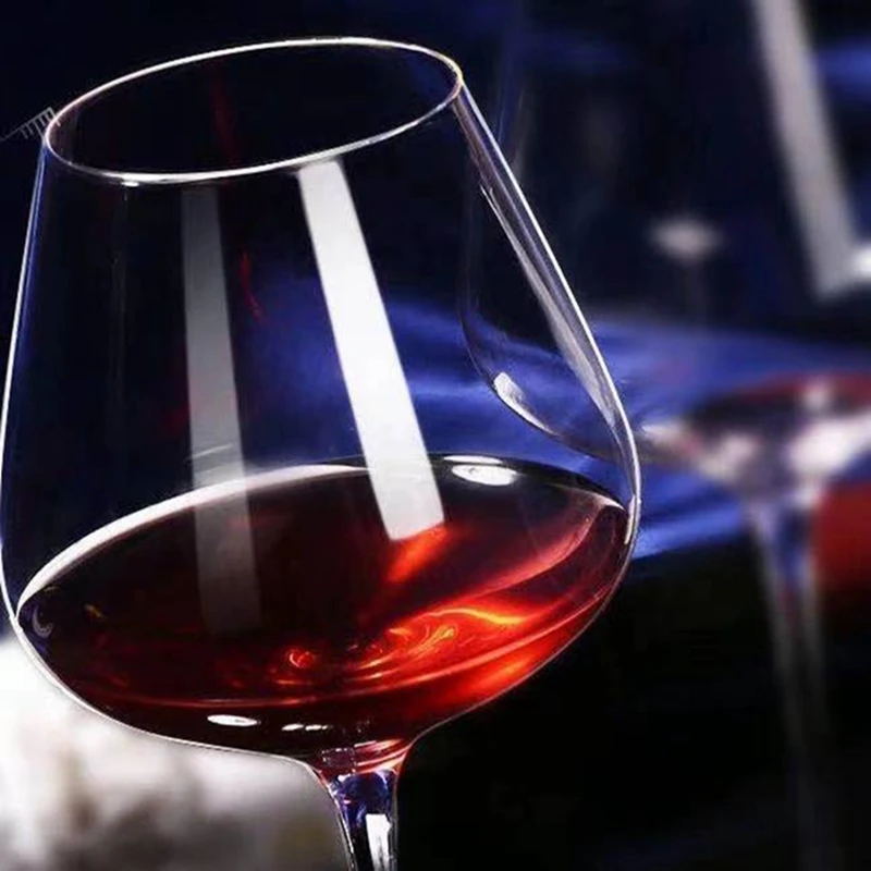 

Burgundy Wine Glass and Goblet Set with Diamond and Crystal