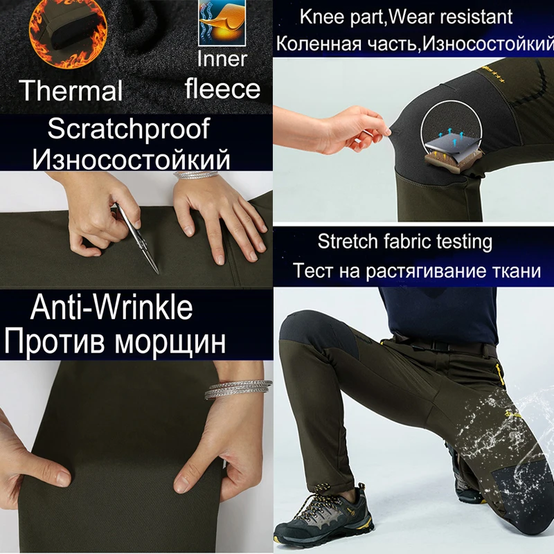 Зимний лыжный костюм для мужчин теплая ветрозащитная Водонепроницаемая лыжная