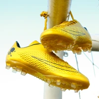 unisex soccer shoes long spikes ankle football boots fg outdoor grass cleats football shoes chuteira futebo men golden boots