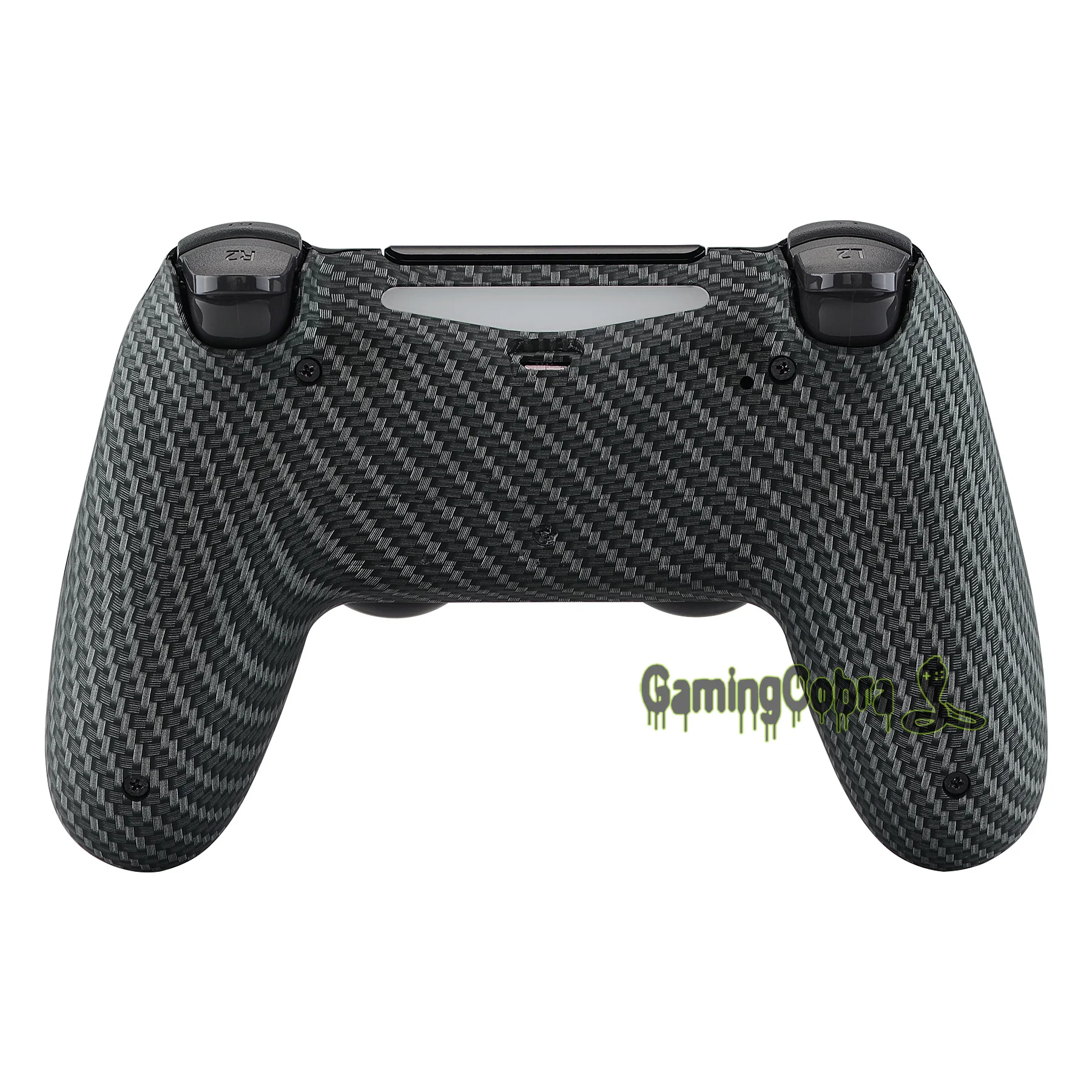 Черное серебристое Углеволокно мягкая сенсорная нижняя часть для PS4 Slim Pro контроллер JDM-040 JDM-050 JDM-055