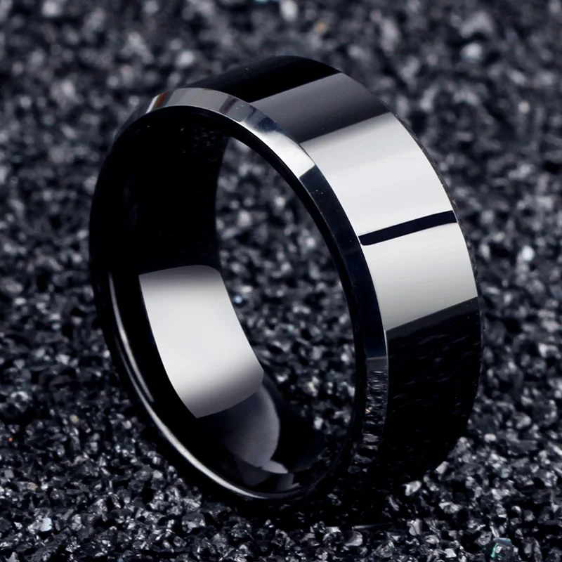 

2017 Fashion Charm Jewelry ring men stainless steel Black Rings For Women