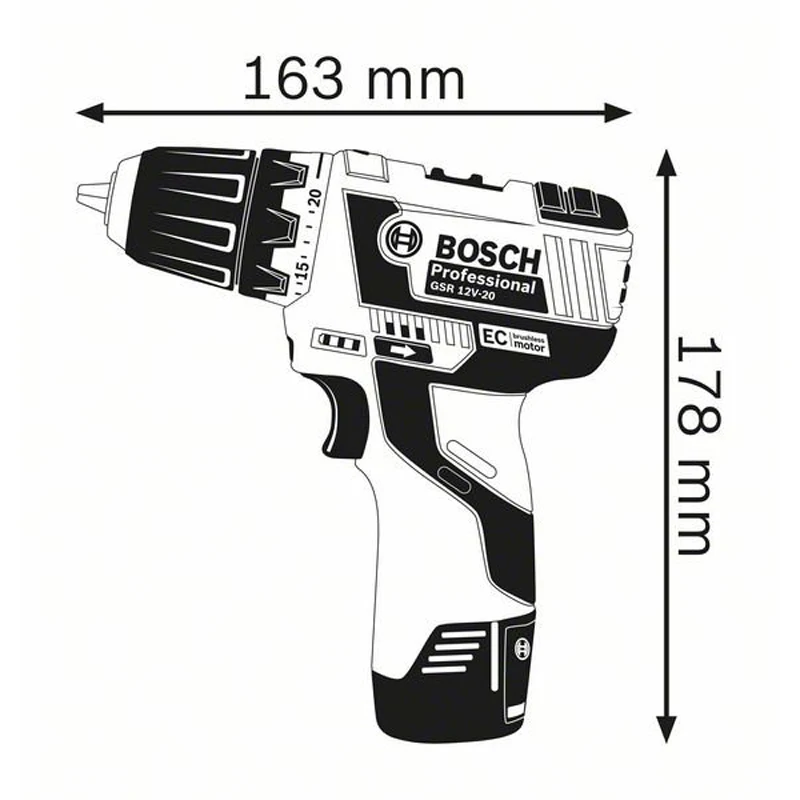 Bosch GSR12V EC электрическая отвертка литиевая батарея зарядное устройство