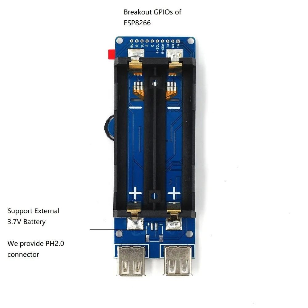 DSTIKE WiFi Deauther Монстр V4 ESP8266 18650 макетная плата защиты обратного хода со встроенной