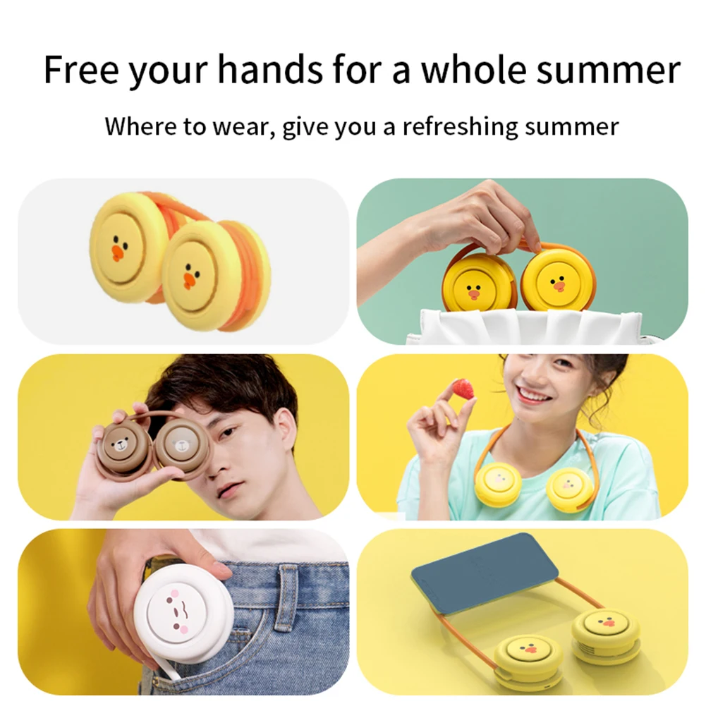 

Mini Portable Hanging Neck Fan 3 Speed Adjustable Outdoor Retractable Fan