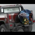 Универсальный, подходит для большинства автомобилей, новый дизайн, аксессуары для шин атака на Титанов, Обложка для шин, 3d пользовательский принт для внедорожника