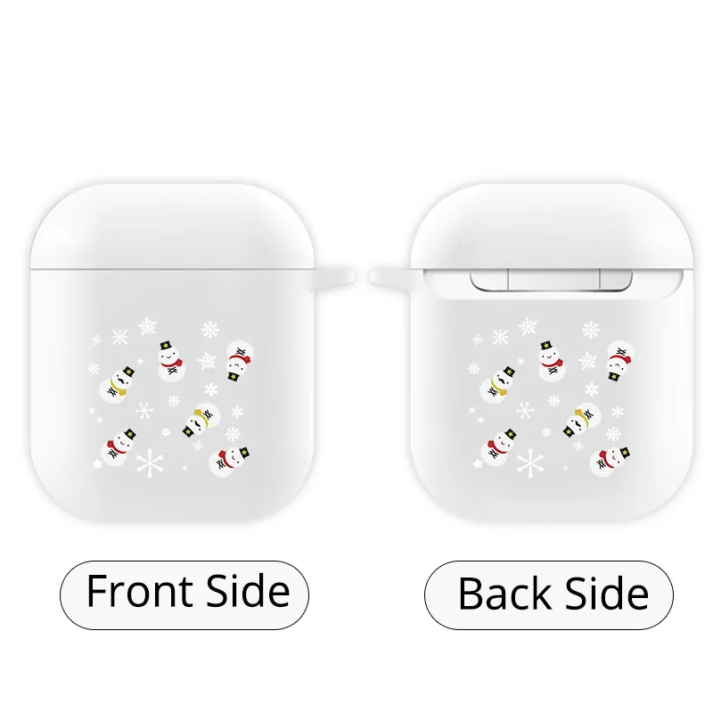 Чехол для наушников на Рождество Bluetooth беспроводные наушники для Apple AirPods 2 силиконовые чехлы для подушки безопасности защитный чехол - Цвет: EJTWHI011