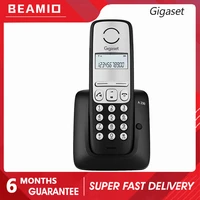 beamio wired telephone with call id corded landline phone for desk home office bedroom black eu adaptor