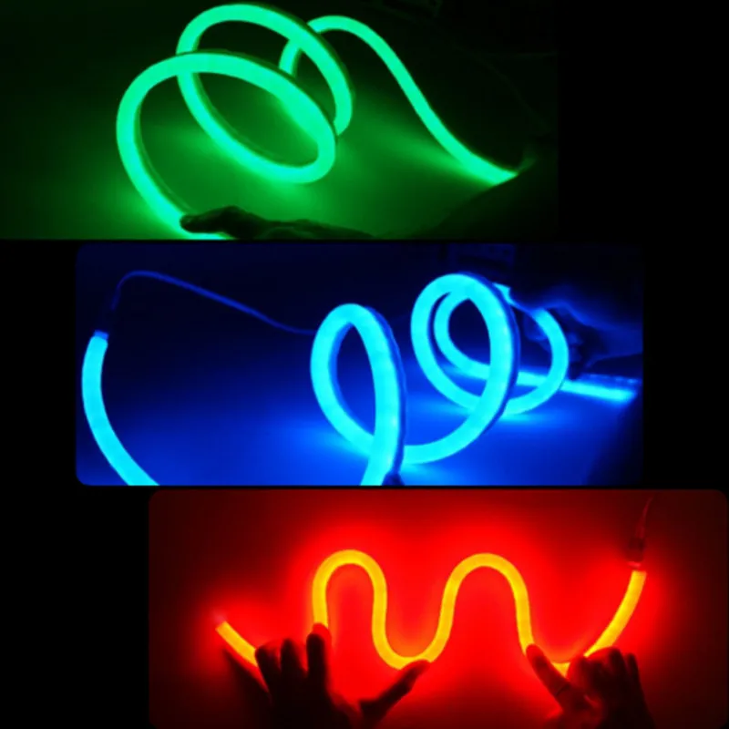 

12v led neon strip light waterproof ip68 flexible tape 2835 smd 120led/m white warm white yellow red green blue RGB rope