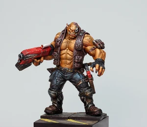 124 г., старый воин, мужчина, стойка, рандомный набор, миниатюрный gk, разборка, неокрашенный