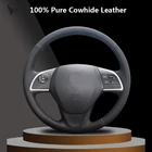 Чехол на руль из натуральной кожи, прошитый вручную, для Mitsubishi Outlander 2013 2014 Mirage 2014 ASX