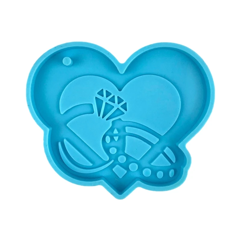 

Силиконовая форма для брелока в виде сердца