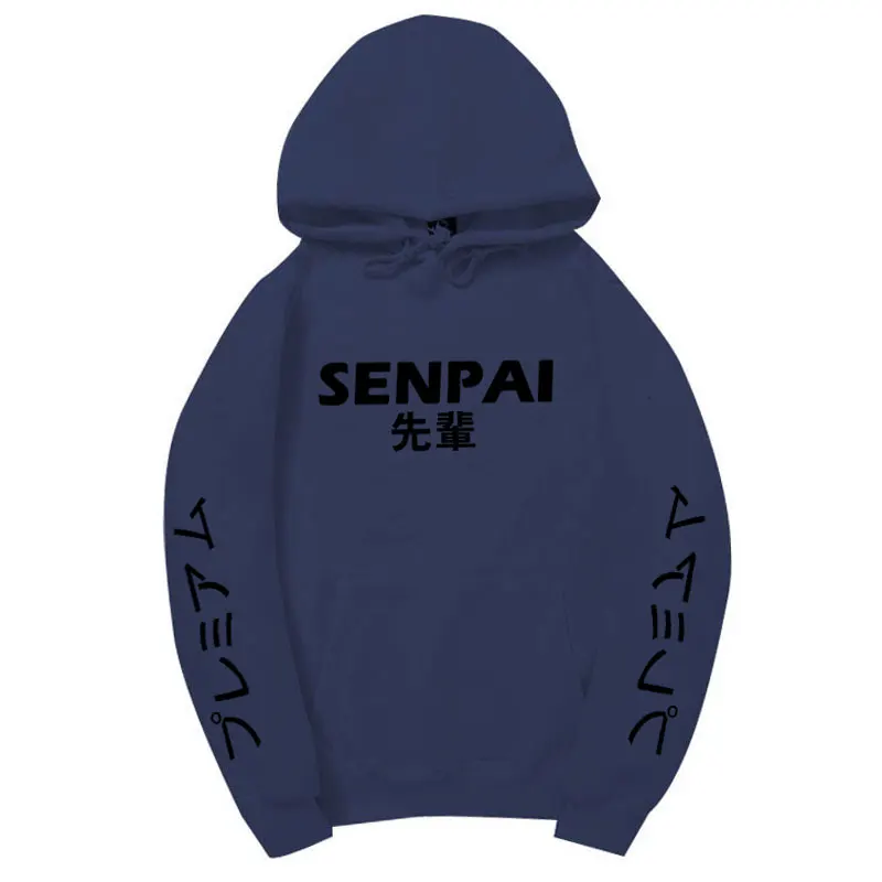 Модная японская уличная одежда SENPAI, толстовка с капюшоном, несколько цветов, мужские и женские толстовки, пуловер, sudadera hombre