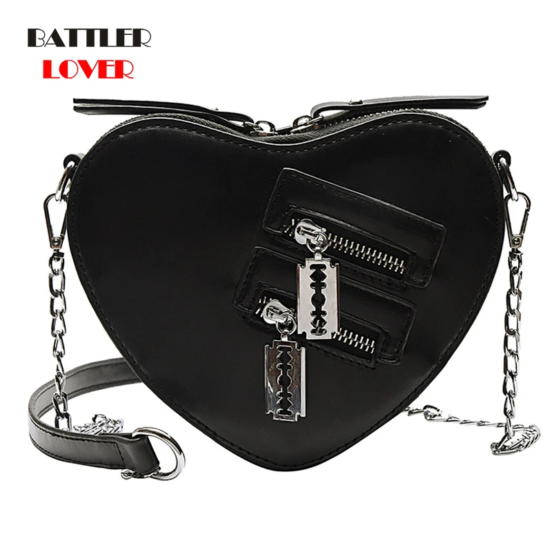 

Heart Shapes Shoulder Bags For Women Sequined Zipper Design Female Crossbody Bag Brand Chains Ladies Bucket Purse 2021 Fashion