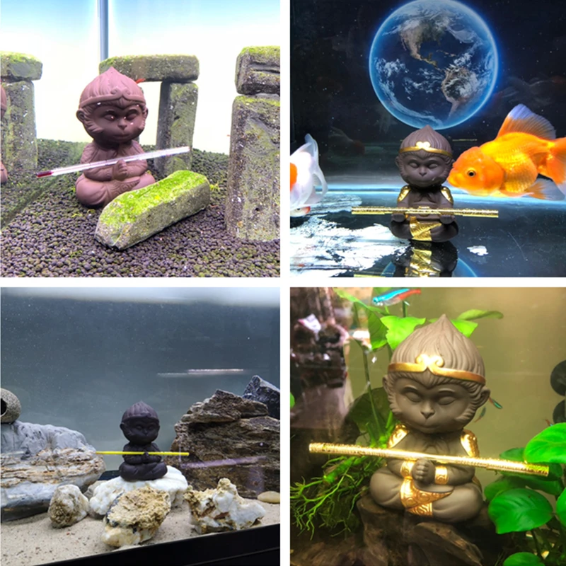 Китайская легенда фигурка обезьяны украшение для аквариума керамическая модель