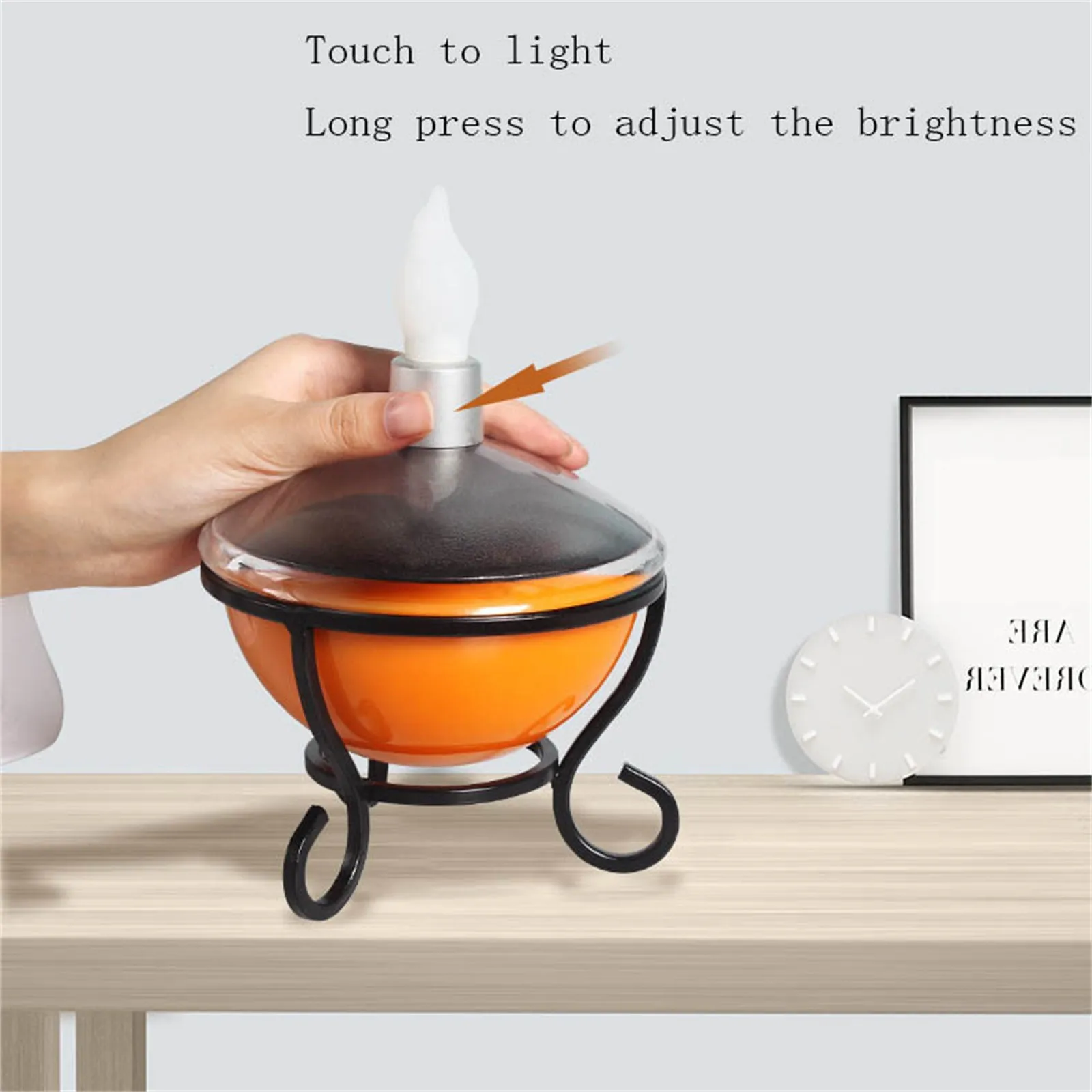 

Solar Garden Light Touch Induction Indoor Candle Light Landscape Decoration Light Creative Yard Atmosphere Light 12.5x18.5 Cm