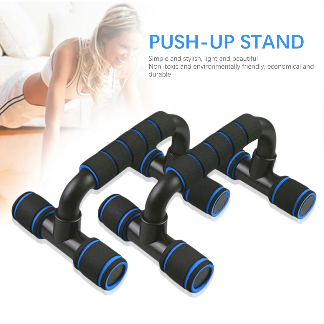 

1 Pairs Fitness Push-Ups Stands Push Up Bar Load-bearing Max 200KG Chest For Training Exercise Training Equipment Tool Fitness