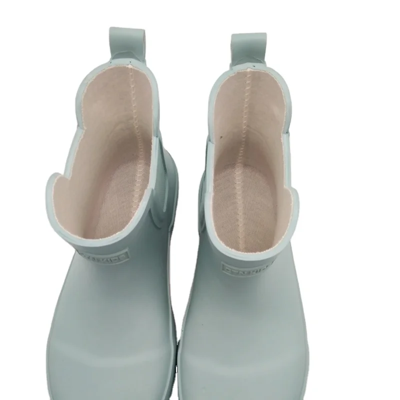 

China factory direct sales online matcha color plain solid women ankle custom made ladies gumboots