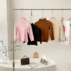 Осень 2021, Новое поступление, модная футболка карамельных цветов для девочек, детские Топы с длинным рукавом, детская одежда