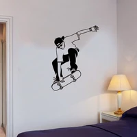 exciting sports skateboarding wall stickers extreme sport wall decal for boys bedroom living room decor vinyl dw6567