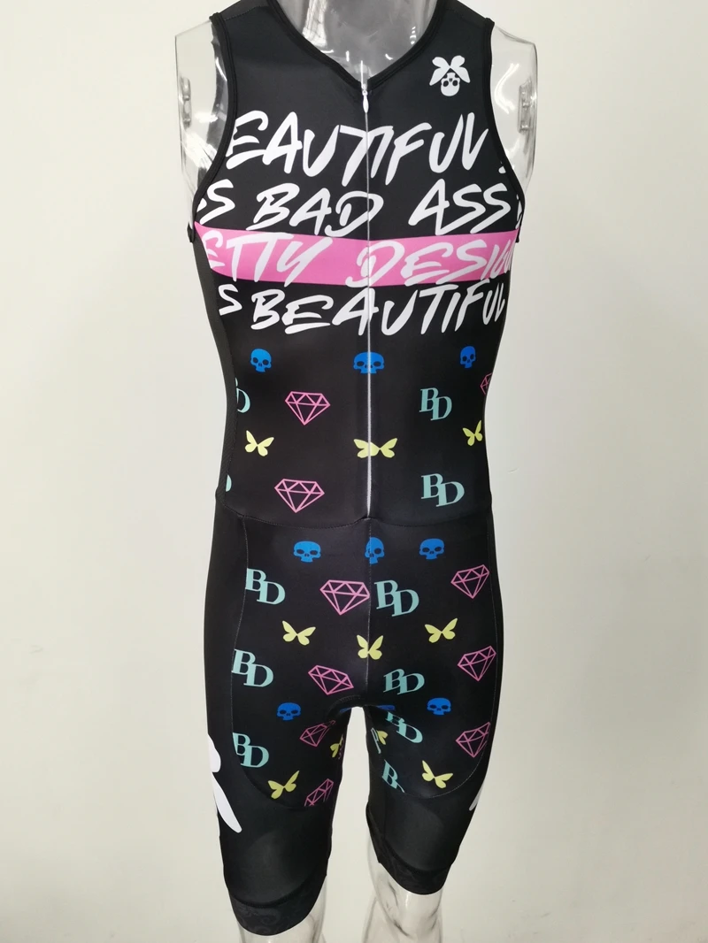 bettydesigns Pro Team триатлон костюм женский короткий рукав Велоспорт Джерси Skinsuit комбинезон Майо Велоспорт Ropa ciclismo