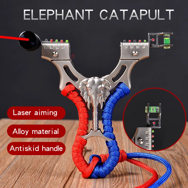 Новая охотничья Рогатка из сплава мощная наружная с лазерным прицелом и плоской