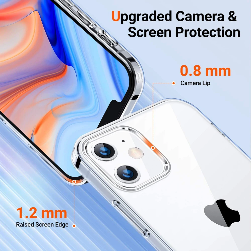 

10 Pcs/Lot Slim TPU Bumper Case For iphone 11 12 Pro Clear Transparent Protective Cover For iphone11 12Pro Max Cases Capa