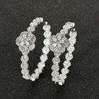 Элегантные цветочные серьги HIBRIDE большие серьги кольца для женщин, для свадьбы, вечеринки, оптовая продажа E-951