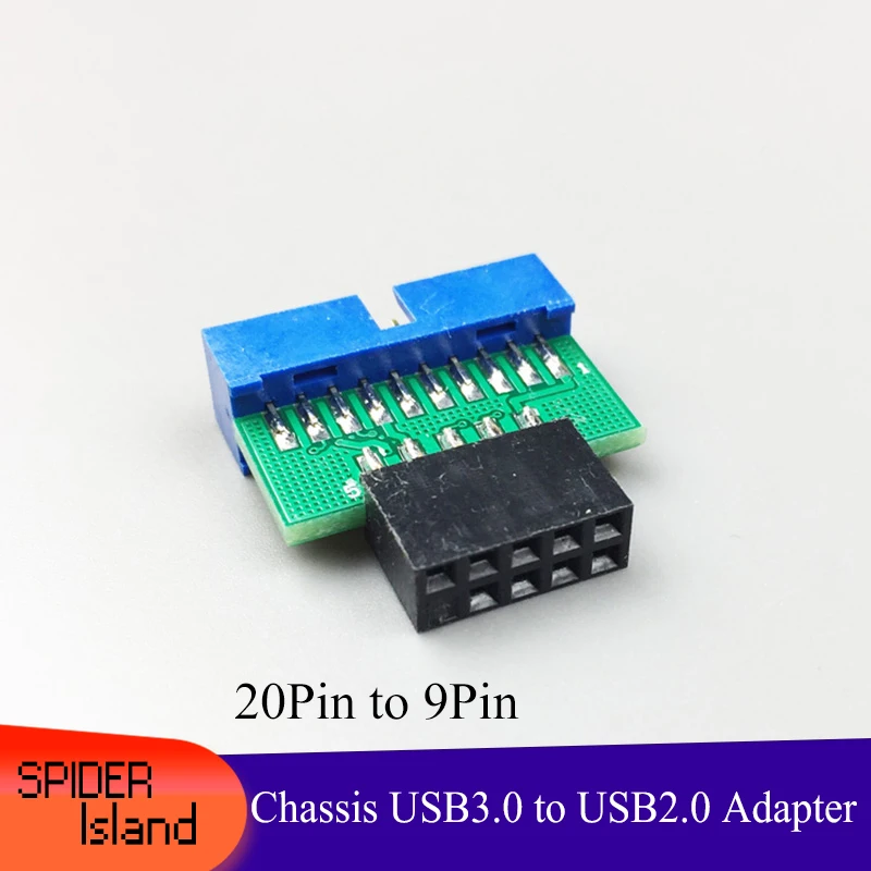 USB адаптер переднего шасси USB3.0 к USB2.0 панель адаптера 19pin 20pin материнской плате 9