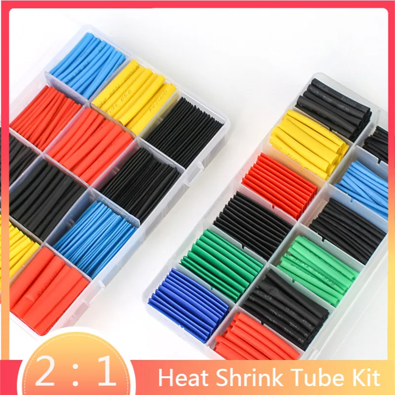 

2：1 Thermoresistant Shrinking Tubing Assorted Wire Cable Insulation Sleeving ，Thermoresistant tube Heat Shrink wrapping kit