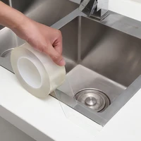 kitchen sink waterproof tape transparent nano mildew strong self adhesive pool water seal bathroom gap strip silicone stickers