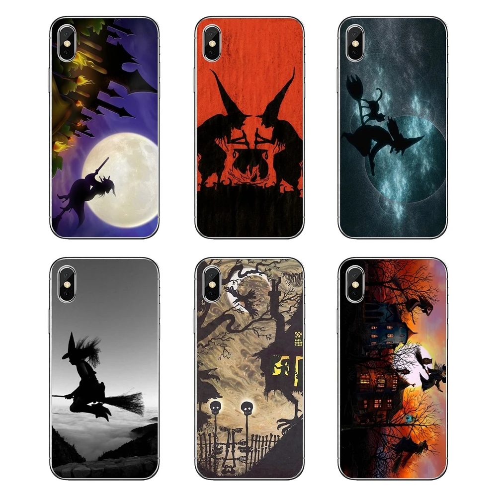 Мягкие прозрачные чехлы на Хэллоуин с изображением ведьмы для Xiaomi mi A1 A2 5X6X8 lite SE Pro