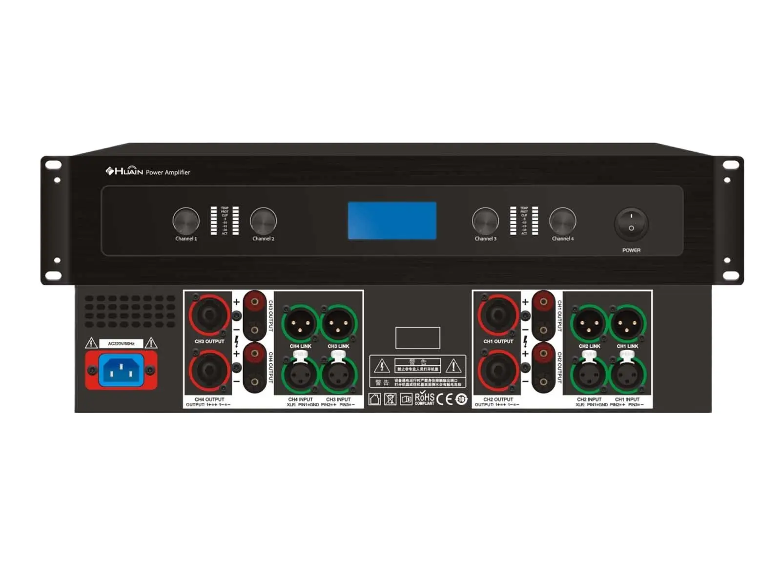 HUAIN Professional 4 channel 150w Support OEM Power Amplifier