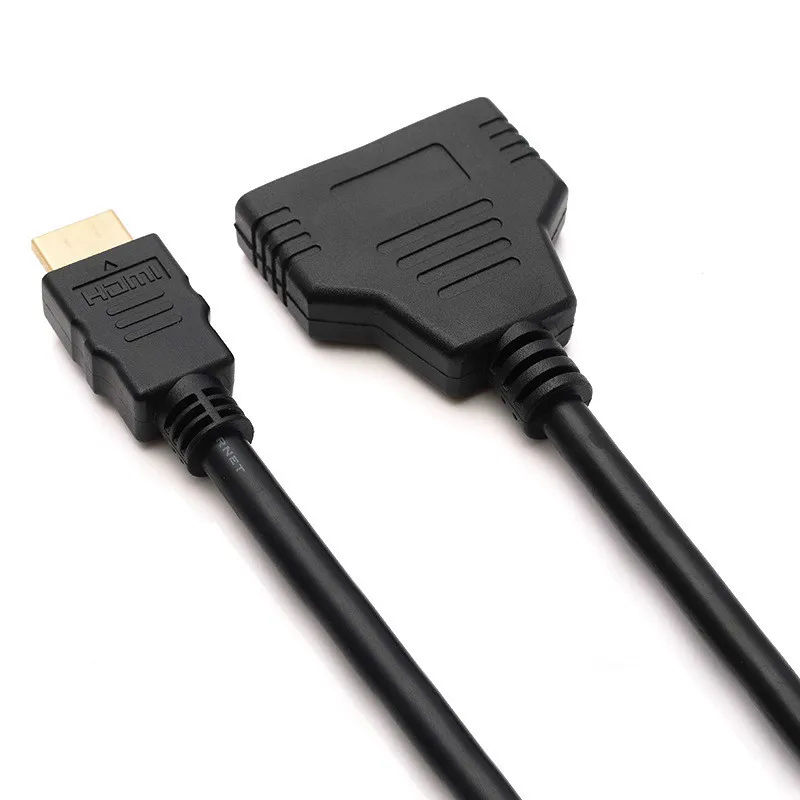 Кабель разветвитель HDMI 1 Male To Dual 2 Female Y Splitter адаптер в HD светодиодный ЖК телевизор