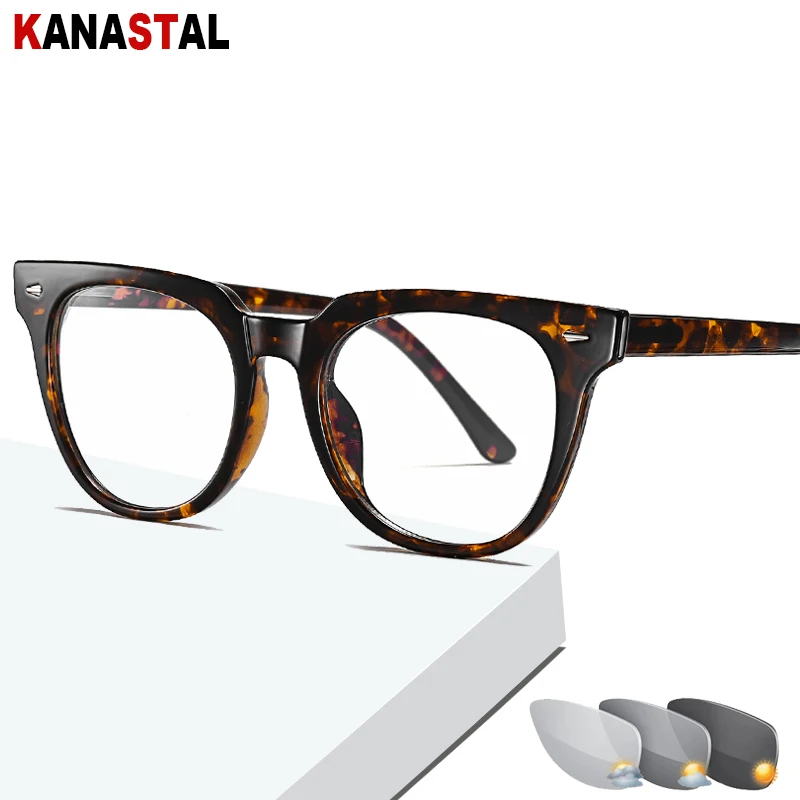 

Women's Blue Light Blocking Glasses TR90 Full Frame Outdoor Anti UV Rays Photochromic Eyewear Men Computer Gaming Glasses Retro