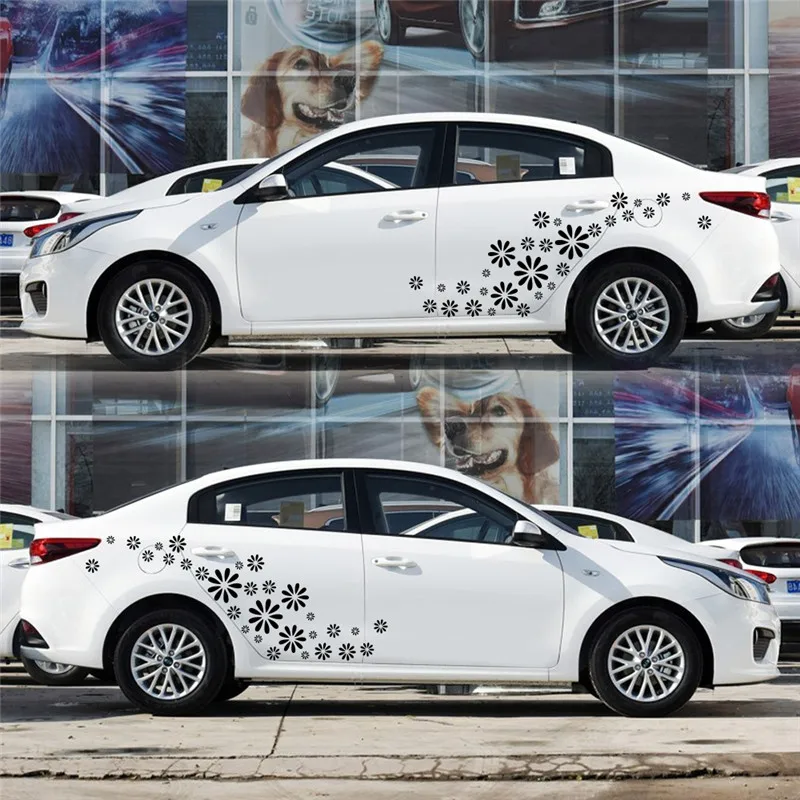 60 шт./компл. белого цвета с украшением в виде милого цветка кузова автомобиля