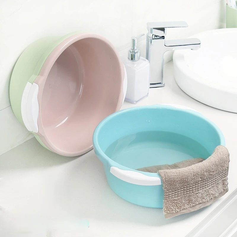 

Household wash basin plastic basin large thickened circular wash basin wash clothes basin wash feet basin stall small basin