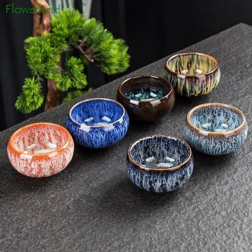 

85ml Tea Set Teaware Tea Set Cup Ceramic Chinese Style Tea Cup Set Gongfu Tea Set Colorful Glazed Tea Set